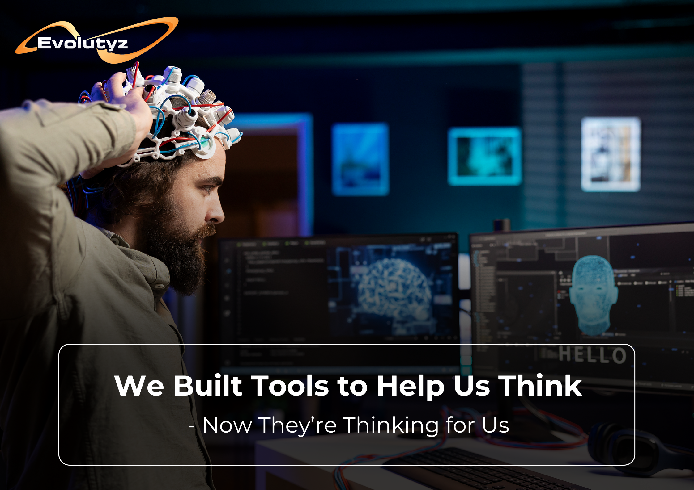 Human relying on intelligent software for decisions instead of independent thinking